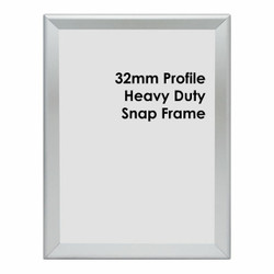 Silver 32mm Heavy Duty Snap Frames