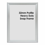 Silver 32mm Heavy Duty Snap Frames