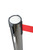 Queue Crowd Barriers Crowd Control with 3m Retractable Belt(Short Silver Pole & Red Belt)