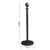 2x Queue Barriers + 1 Ropes Crowd Control Bollards Stands (Black WITH BLACK ROPE)