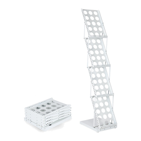 Premium Portable A4 Brochure Holder / Literature Display Stand / Catalogue White