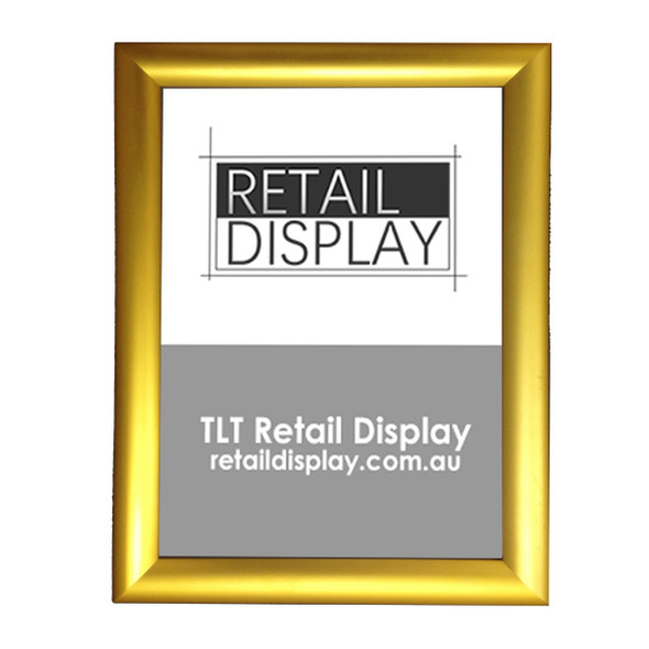 Gold snap frame with 25mm aluminium profile, front view