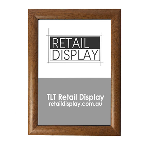 25mm wood look snap lock poster frame in various A sizes