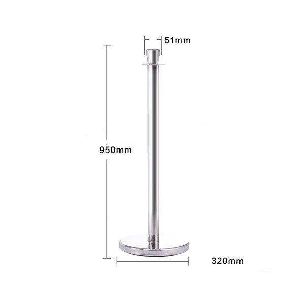 Silver stanchion rope barrier system with weighted base