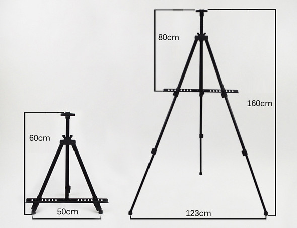 Lightweight tripod easel stand displaying an A0 board