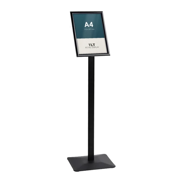 A4 Sign Floor Stand (Heavy Duty Base) Frame Poster Stand Display Stands Black