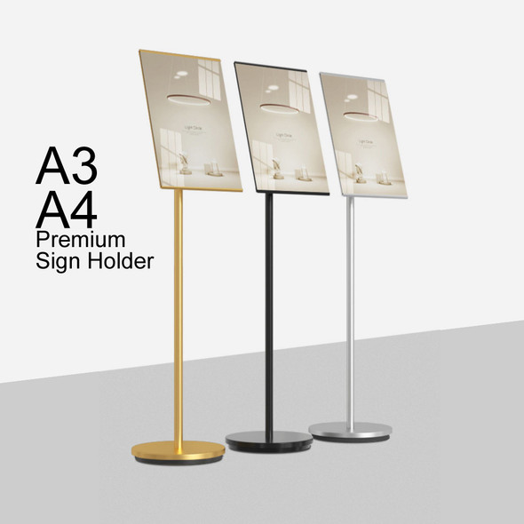 Premium A3/A4 Floor Poster Stand for business menus and signs