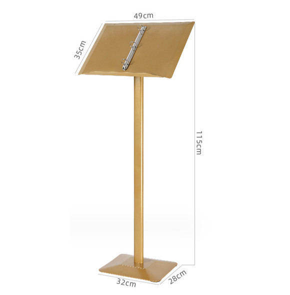 Gold A4 Ring Binder Lectern Stand