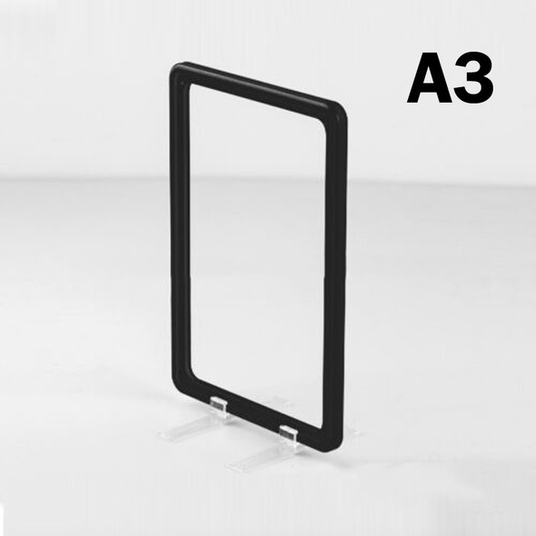 A3 POS Table-Top Sign Holder Frame for Retail and Supermarkets with a stable base
