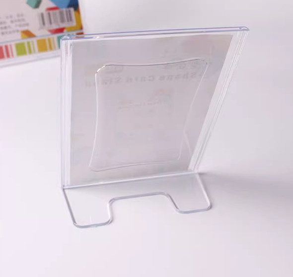 A4 Size L-Shape PS/ABS Sign Holder - Clear Display Stand