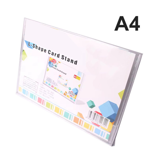 A4 landscape L-shape sign holder made of PS/ABS