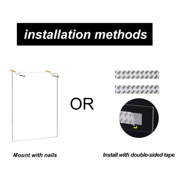 A4 Clear Acrylic Portrait POS Sign Holder Wall Mount or Hang
