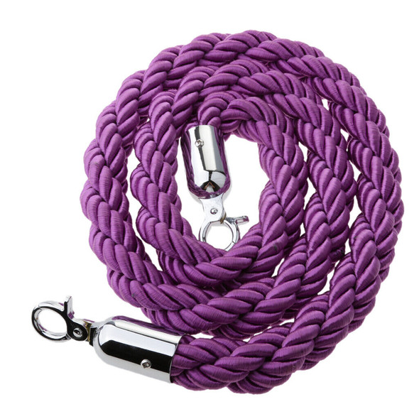 1.5m purple stanchion rope with silver clip