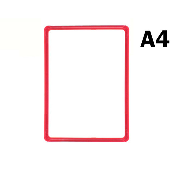 A4 POS Sign Holder Frame with Red Border