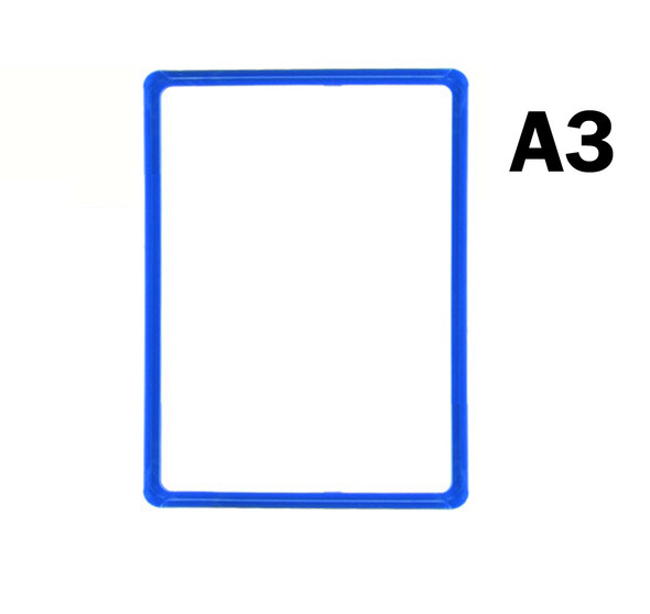 A3 POS Sign Holder Frame with Blue Border