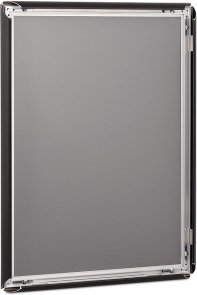 Snap frame opened to show the backing board and anti-glare PVC cover