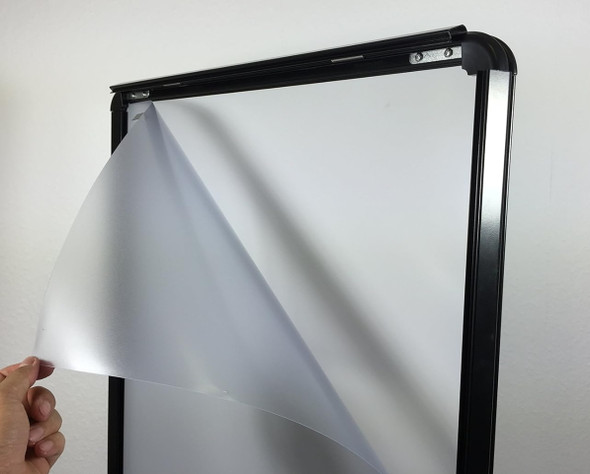 A1 waterbase pavement sign Holder double sided wheel Black handle