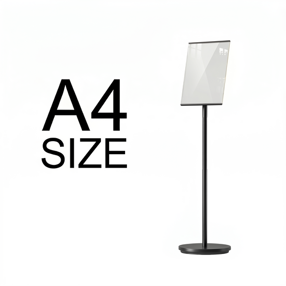 A4 Black Premium Floor Poster Stand Business Menu Display Foyer Pedestal Sign
