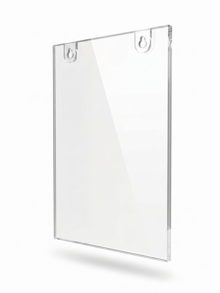 A3 Clear Acrylic Wall Mounted Sign Holder Portrait