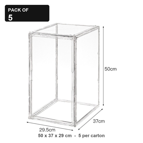 Clear Display Case 50 x 37 x 29 - Carton of 5, Stackable
