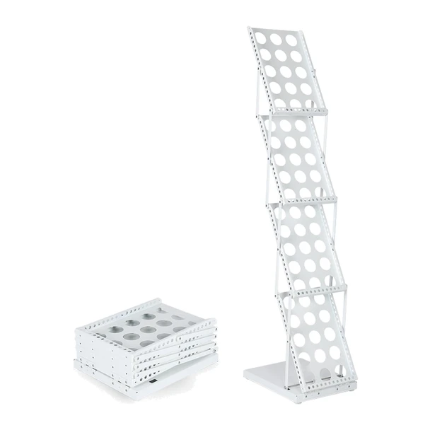 Premium Portable A4 Brochure Holder / Literature Display Stand / Catalogue White