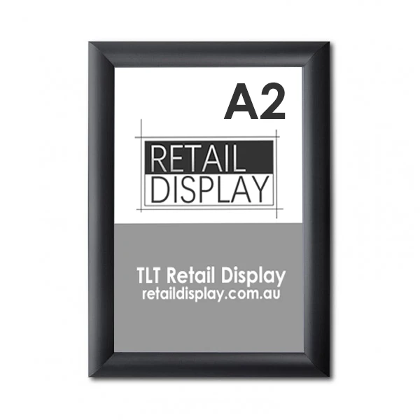 A2 Black 25mm Snap Lock Poster Frame with Square Corners