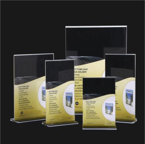 Double sided clear acrylic sign holder for A3, A4, A5, DL signs