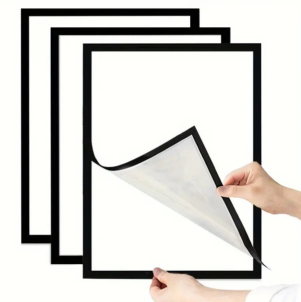 Black A1-A5 self-adhesive window poster sign holder by TLT Retail Display