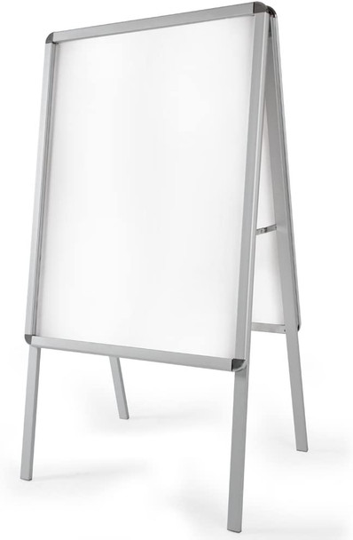 A1 double sided A-board pavement sign with round corner snap frames