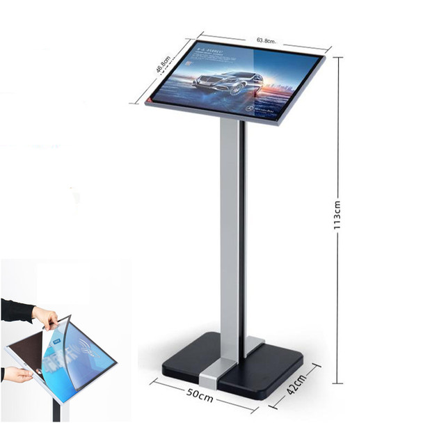 A3 magnetic front panel floor standing menu and brochure display stand