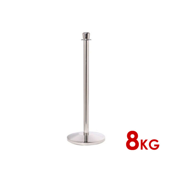 Premium Queue Barriers  Crowd Control Bollards Silver (Heavy Duty 8kg)