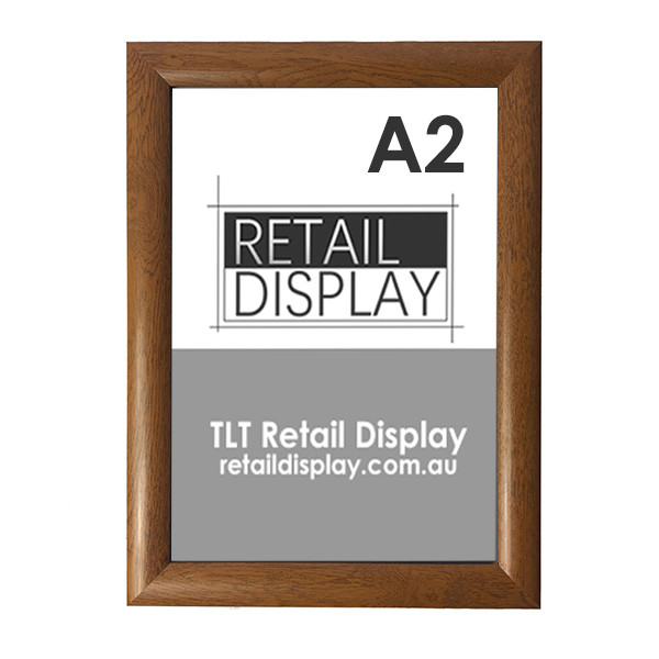 A2 Snap lock Poster Frames holder 25mm Wood LookingSQ (view 5)
