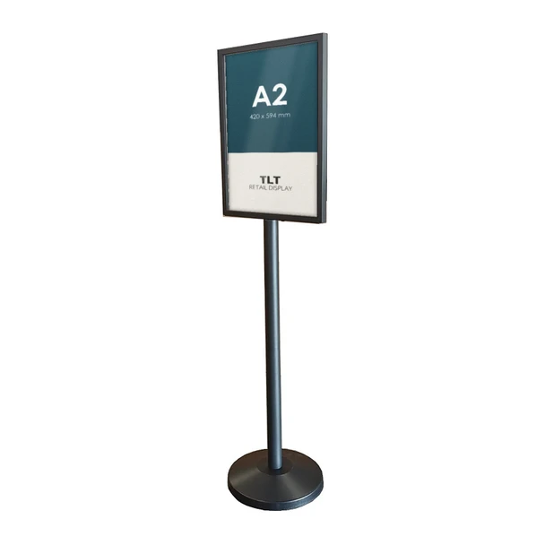 Heavy Duty Floor Standing A2 Double Sided Poster Stand Black