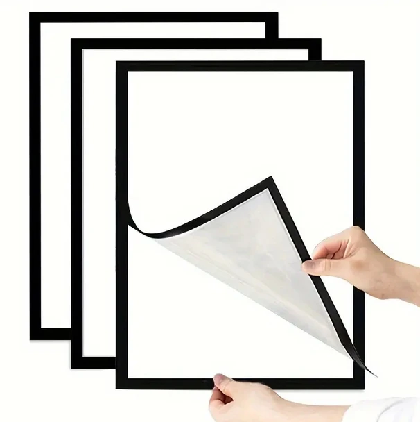 A3 black adhesive window poster holder