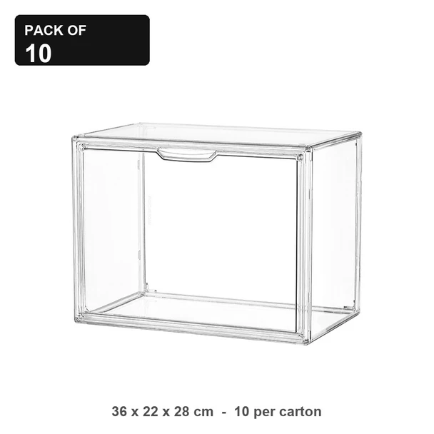 Clear Display Case 36 x 22 x 28 - Carton of 10, Stackable