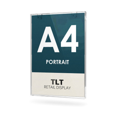 A4 Clear Acrylic Wall Mounted Sign Holder