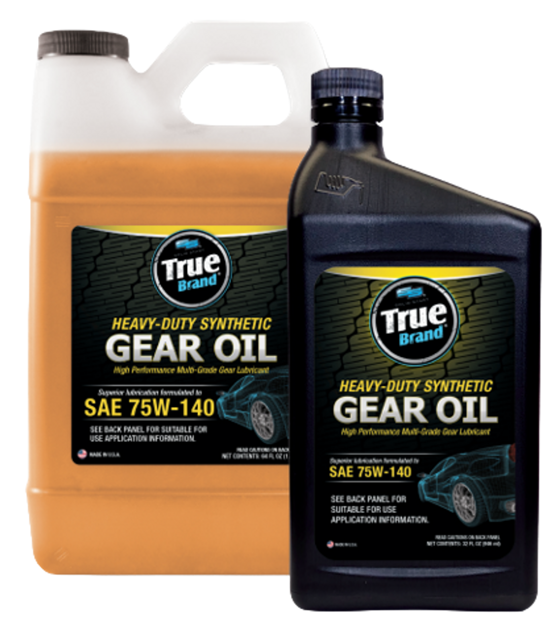 True Brand Heavy Duty Synthetic SAE 75W-140 Gear Oil