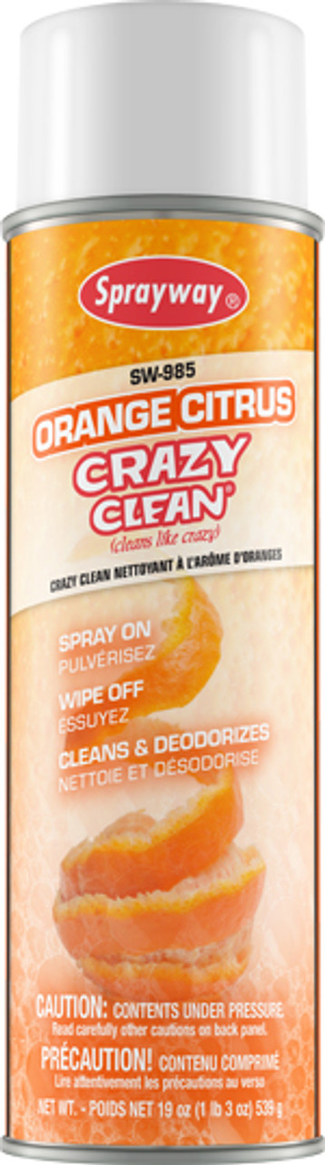 Sprayway Orange Citrus Crazy Clean - Case of (12) 20 oz Cans