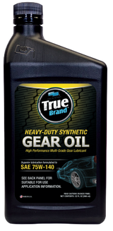 True Brand Heavy Duty Synthetic SAE 75W-140 Gear Oil - 32 oz