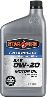 Starfire 0W-20 Pemium Plus Full Syn Motor Oil - 1 Quart Bottle