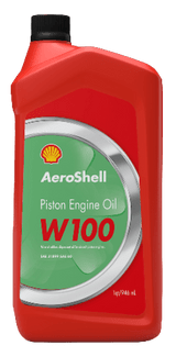AeroShell Oil W 100 SAE Grade 50 Ashless Aircraft Oil - 6/1 Quart Bottle Case