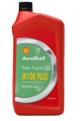 AeroShell Oil W100 Plus SAE Grade 50 Ashless Aircraft Oil - 6/1 Quart Bottle Case