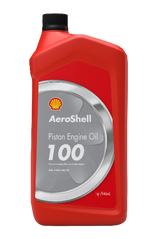 AeroShell Oil 100 Grade 50 Mineral Aircraft Engine Oil - 6/1 Quart Bottle Case
