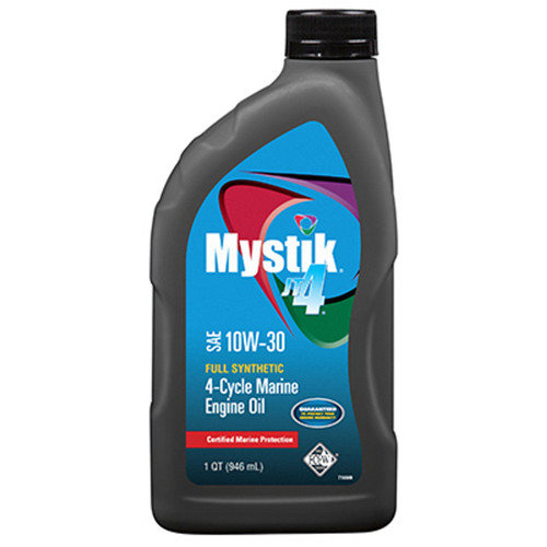 Mystik JT-4 Full Synthetic 4-Cycle Marine Engine Oil SAE 10W-30 - 1 qt Bottles