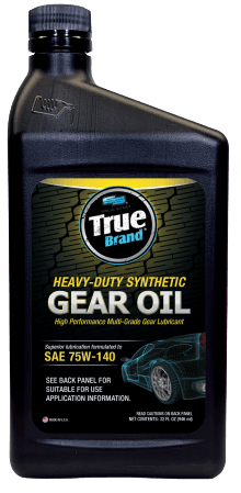 True Brand Heavy Duty Synthetic SAE 75W-140 Gear Oil - 32 oz
