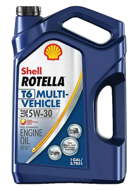 Shell Rotella T6 Multi-Vehicle 5W-30 CK4 - Case of (3) 1 Gallon Jugs