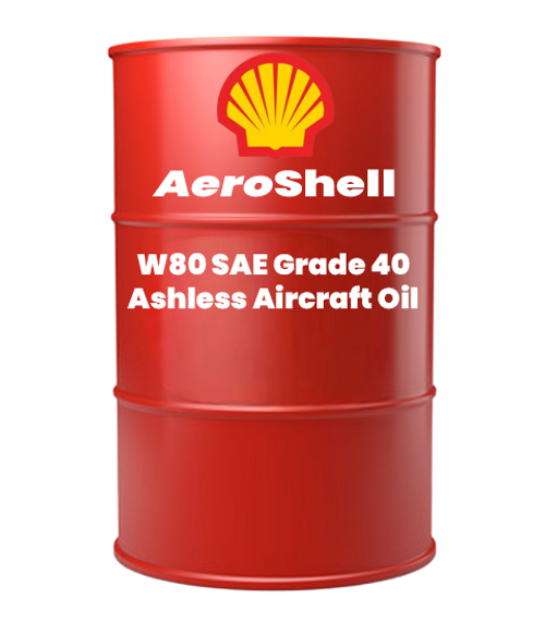 AeroShell Oil W80 SAE Grade 40 Ashless Aircraft Oil - 55 Gallon Drum