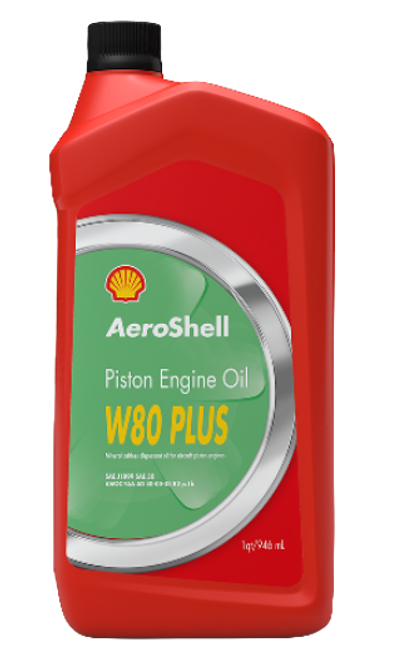 AeroShell Oil W80 Plus Grade 40 Ashless Aircraft Oil - 6/1 Quart Can case
