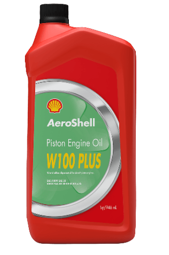 AeroShell Oil W100 Plus SAE Grade 50 Ashless Aircraft Oil - 6/1 Quart Bottle Case