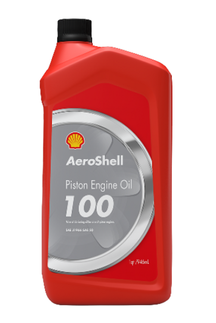 AeroShell Oil 100 Grade 50 Mineral Aircraft Engine Oil - 6/1 Quart Bottle Case AeroShell Oil 100 Grade 50 Mineral Aircraft Engine Oil - 6/1 Quart Bottle Case